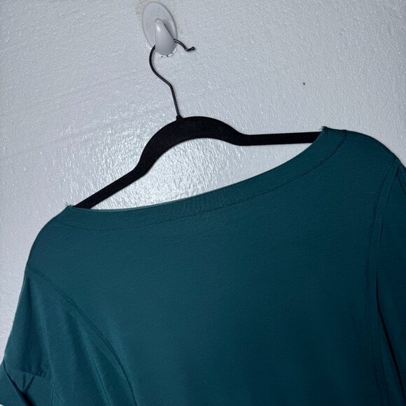 Free People Movement Womens Size Small Teal Dolman Sleeve Boho Top Strap Detail - Picture 5 of 12
